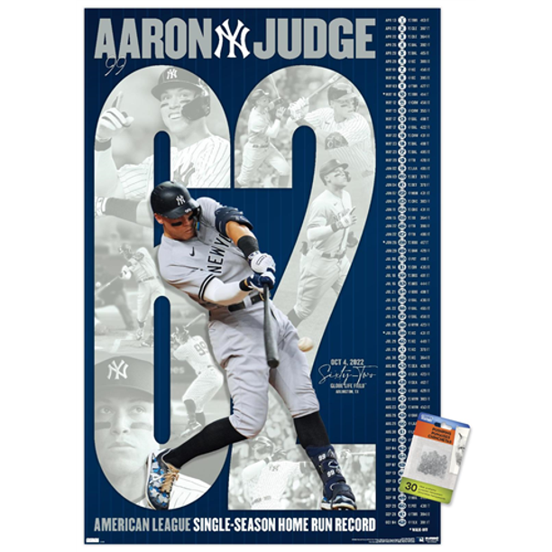 MLB New York Yankees Aaron Judge 2022 AL SingleSeason Home Run