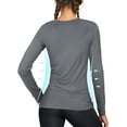 thumbnail image 2 of Women's Long Sleeve UPF 50+ UV Sun Protection Shirts Rash Guard Swim T-Shirt/Hoodie Quick Dry for Outdoor Hiking, 2 of 6