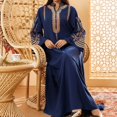 thumbnail image 5 of Elegant Women's Embroidered Pullover Dress Robe Long Sleeve Abaya for Daily Wear, 5 of 8