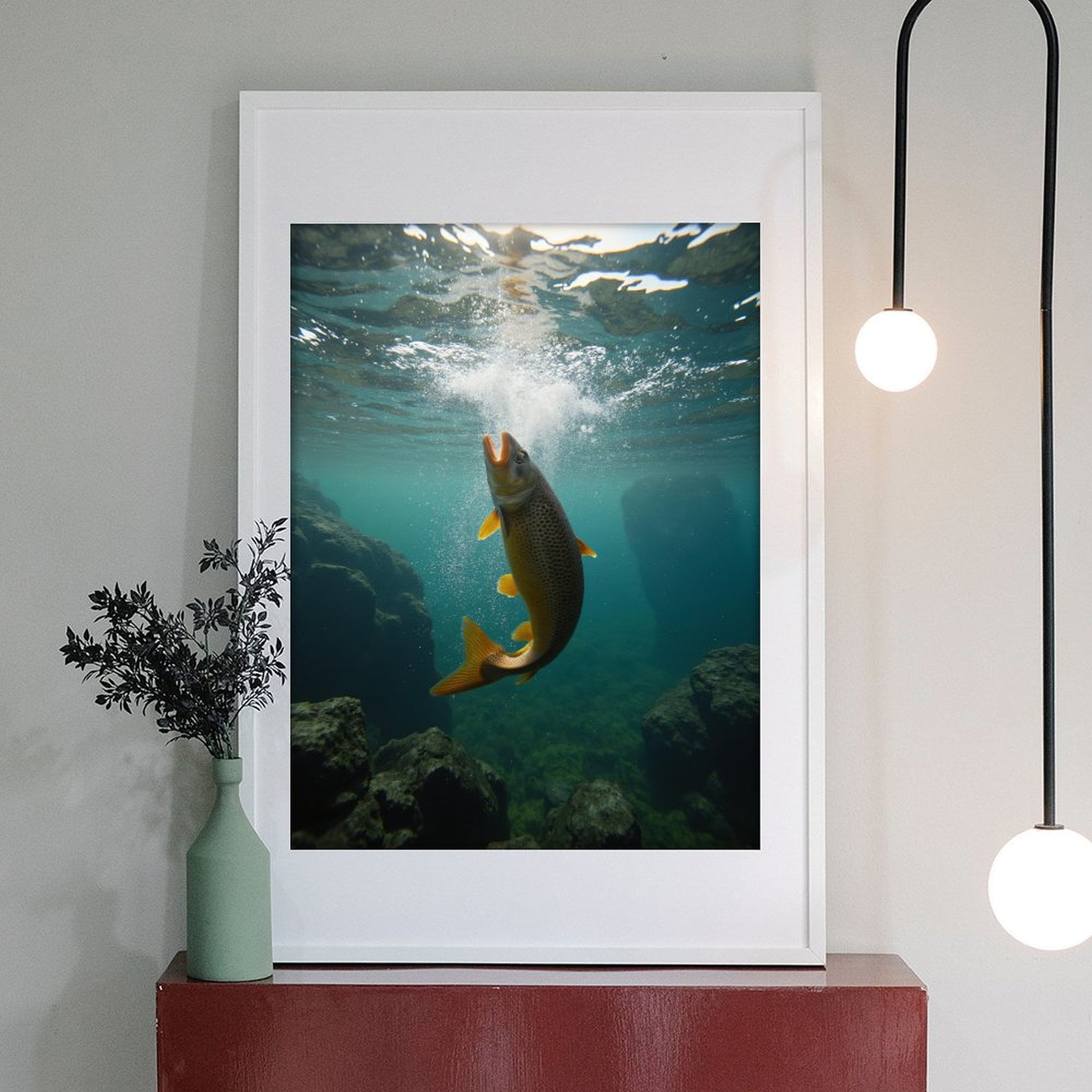 Diamond Art Kits for Adults - 5d Fish Underwater Bubbles Rocks Diamond Painting for Adults, Diamond Art for Adults Beginners, Diamond Painting Kits for Adults for Home Wall Decor