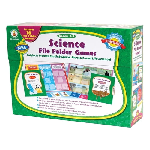 Science File Folder Games Grades 23 Educational Board Game