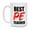 White, variant on Teacher Superlative Mug, Best Pe Teacher Gift, 11oz or 15oz White Ceramic Coffee Cup for Pe Teacher
