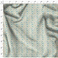 thumbnail image 4 of Soimoi Blue Rayon Crepe Fabric Omelette Food Print Sewing Fabric Yard 46 Inch Wide, 4 of 5