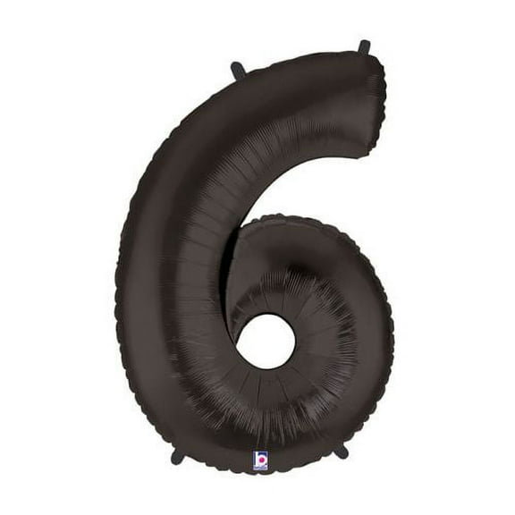 Burton & Burton 40" Number 6 Shape Black Balloon