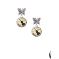 thumbnail image 2 of Delight Jewelry Silvertone Domed Music - Bass Silvertone Antiqued Butterfly Post Earrings, 2 of 4