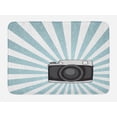 thumbnail image 1 of Camera Bath Mat, Retro Pop Art Style Photo Device for Recording Videos and Images Grunge, Plush Bathroom Decor Mat with Non Slip Backing, 29.5" X 17.5", Dark Blue Grey White, by Ambesonne, 1 of 2