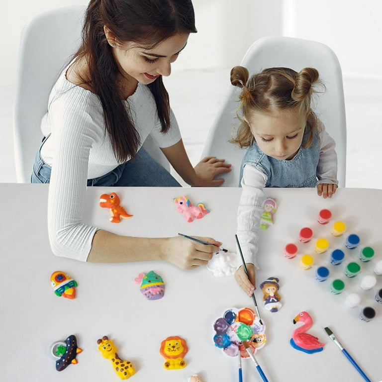 Plaster Painting Craft Kit | Handmade Arts and Crafts Plaster Painting Craft Kit,Handmade Toys with Watercolor Pens for Kids Ages 4-8, Indoor Parent
