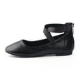 thumbnail image 2 of "Nova Utopia Girls Ankle Strap Ballet Flat Shoes NF-NFGF316-Black-1", 2 of 8
