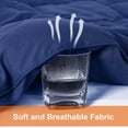 thumbnail image 4 of All Season Queen Comforter Set Soft Quilted Down Alternative Comforter+ Pillow Shams with Corner Tabs Winter Summer Warm Fluffy Machine Washable (Queen ), 4 of 6