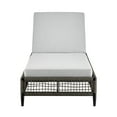 thumbnail image 2 of Felicia Outdoor Patio Adjustable Chaise Lounge Chair in Aluminum with Grey Rope and Cushions, 2 of 10