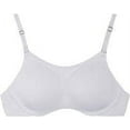 thumbnail image 3 of Fruit of the Loom Women's Breathable Cami Bra with Convertible Straps 2-Pack, White, 34DD, 3 of 7