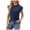 Navy, variant on Solid Color Women Fashion Casual Tops Crew Neck T-Shirt Tee Summer Short Sleeve Casual T-Shirt Tee Tops Trendy Dailywear