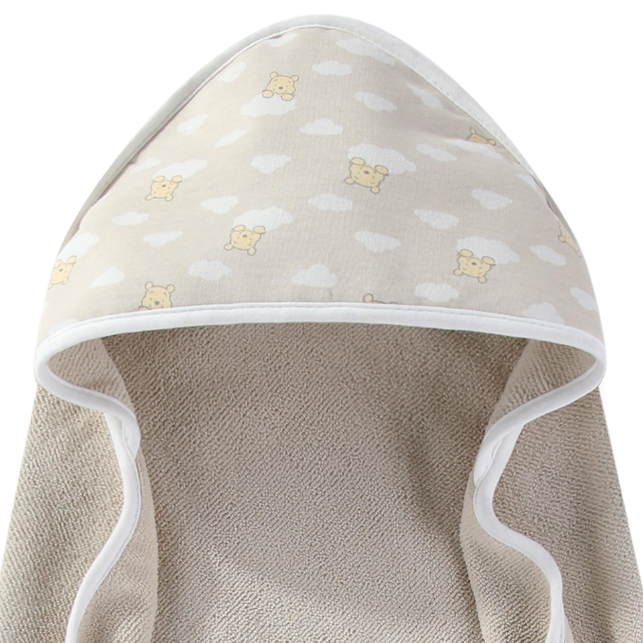 Disney Baby Winnie the Pooh Hooded Baby-Bath Towel with Washcloths for Newborn and Infants, 6 Piece Set, One Size