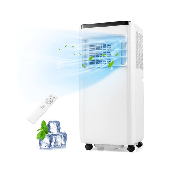 RUIE 10000 BTU Portable Air Conditioner for Room up to 350 Sq.Ft, 3-in-1 AC Unit with Dehumidifier Fan Remote Control and 24H Timer, White