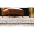thumbnail image 6 of Unique Loom Gondola Rosso Rug Blue/Beige 2' 7" x 10' Runner Border Contemporary Perfect For Bathroom Hallway Mud Room Laundry Room, 6 of 9