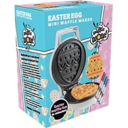 Mini Egg Waffle Maker- Make Holiday Morning Breakfast Special - Ready to Decorate Set Includes 4 Edible Food Markers for Optional Extra Decorating Fun