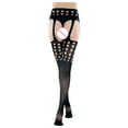 thumbnail image 3 of Yuwull Fishnet Thigh High Garter Stockings Patterned Tights For Women,Garter Belt Set & Suspender Pantyhose For Girl, 3 of 4