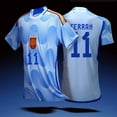 thumbnail image 1 of Spain Maillot Extérieur de Football, Vêtements de Sport à Manches Courtes, 1 of 5