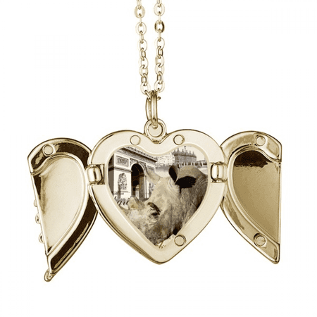 euan style building french paris folded wings peach heart pendant necklace