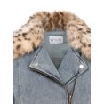 thumbnail image 5 of Jessica Simpson Women's Denim Moto Jacket with Faux Fur Collar, Sizes XS-XXL, 5 of 9