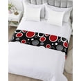 thumbnail image 5 of Xipuska Geometric Red Bed Runners for Queen Size Bed, Decorative Bed Throws for Foot of Bed, Modern Black Grey White Abstract Circle Bed Runner Sofa Throw Bedding Scarf Slipcover for Bedroom, 5 of 6