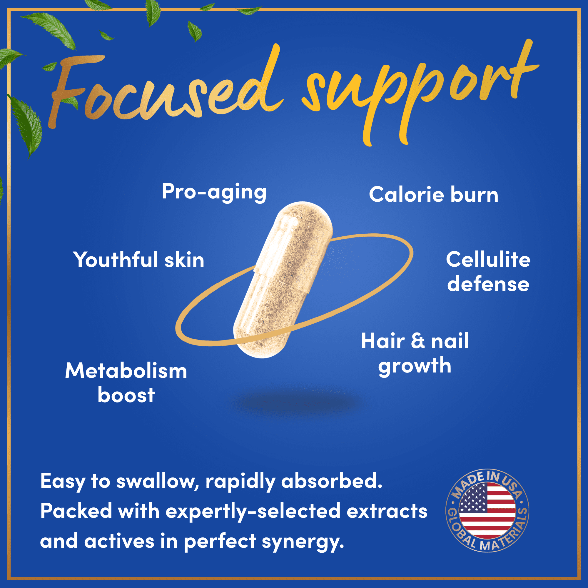Thermogenic Multi Collagen Burn Capsules - Hydrolyzed Multi Collagen Complex Types I, II, III, V, X, Marine Collagen, Hyaluronic Acid - Beauty and Anti-Aging Supplement for Women and Men - 180 Pills