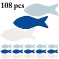 thumbnail image 1 of 108PCS Wood Slice Assorted Color Fish Shape DIY Wood Embellishment Wood Cutout, 1 of 6