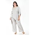thumbnail image 1 of Conjunto de lino 2 piezas Roman Fashion /Tallas Extras, 1021 (Gris) gris 38, 1 of 7