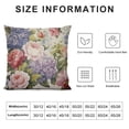 thumbnail image 6 of COMIO  Roses and Peony Throw Pillow Cover Pink Purple Floral Garden Watercolor Leaves Plants Cozy Square Cushion Case for Men Women Boys Girls Room Home Decor 2Pcs White, 6 of 6
