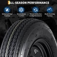 thumbnail image 6 of JoanKaren 2 Pack 5.30-12 Trailer Tires with 12" Rims,Load Range C 6PR, 4 Lug 4" Bolt Pattern,Heavy Duty Tires for Boat,Camper & Utility Trailers, 6 of 10