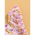 thumbnail image 4 of stylesilove Toddler Kid Girls Ice Cream Printed Ruffle 2pcs Bikini Set Flutter Tankini Swimsuit Bathing Suit Beach Swimwear (4-5 Years, Lilac), 4 of 7