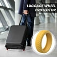 thumbnail image 3 of 8Pcs Silicone Wheel Protectors Flexible Wear Resistant Scratch-proof Noise Reducing Suitcase Wheel Covers Castor Sleeves-Yellow, 3 of 8