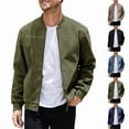 thumbnail image 4 of Alivor Men solid color zipper long sleeve pocket light fall jacket jacket S-XXXL, 4 of 7