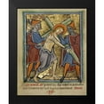 thumbnail image 2 of Illuminator, Unknown 12th Century English 12x14 Black Modern Framed Museum Art Print Titled - Christ Carrying the Cross, 2 of 5