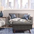 thumbnail image 2 of SIMPLIHOME Owen 34 inch Wide Coffee Table Lift Top Storage Ottoman, Cocktail Footrest Stool in Upholstered Ebony Tweed for the Living Room, Mid Century Modern, 2 of 2