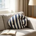 thumbnail image 4 of Summer Ocean Style Nautical Shaped Decorative Pillows Knit Fabric Fish Throw Cushions, Themed Pillows for Sofa Bedroom Beach House Decoration, Coastal Marine Home Decor, 4 of 6