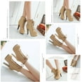 thumbnail image 5 of Women's Chunky Heel Ankle Boots | Lace-Up Winter Boots for Winter Style and Comfort, 5 of 10