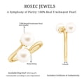 thumbnail image 6 of Rosec Jewels Cultured Freshwater Pearl Toi Et Moi Engagement Ring - Wrap Ring for Women - AAA Quality - with Jewelry Box, 10K Yellow Gold, US 4.50, 6 of 7