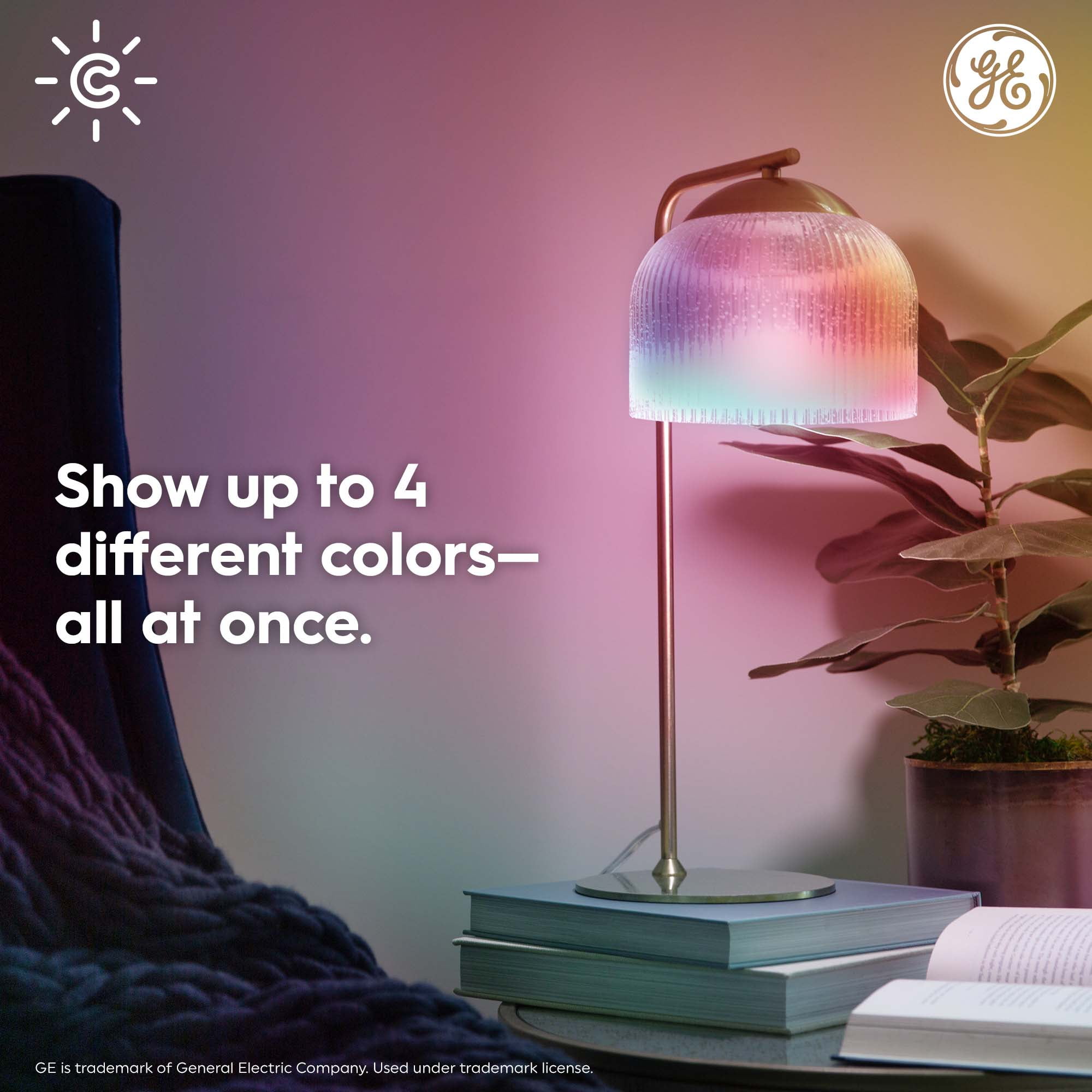 GE Cync Dynamic Effects Smart LED Light Bulb, 60 Watt, Color Changing, A19 Bulb, Medium Base