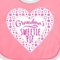 thumbnail image 4 of Inktastic Grandma's Sweetie Pie with Pink Hearts Boys or Girls Baby Bib, 4 of 4