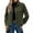 #03Army Green, variant on Women's Corduroy Jacket Fashion Cropped Jackets Button Down Shacket Long Sleeve Outerwear with Flap Pockets Green S