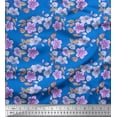 thumbnail image 1 of Soimoi Modal Satin Fabric Leaves & Buttercup Floral Print Fabric by Yard 42 Inch Wide, 1 of 3