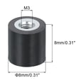 thumbnail image 2 of Uxcell 8 x 8mm Rubber Female M3 Thread Isolator Replaces Anti Vibration Pads Flat, 2 of 6
