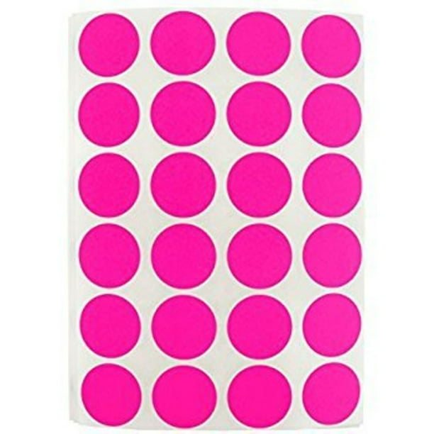 Preferred Postage Supplies Color Coding Labels Super Bright Fluorescent Neon Pink Round Circle Dots For Organizing Inventory 1 Inch 1,000 Total ...