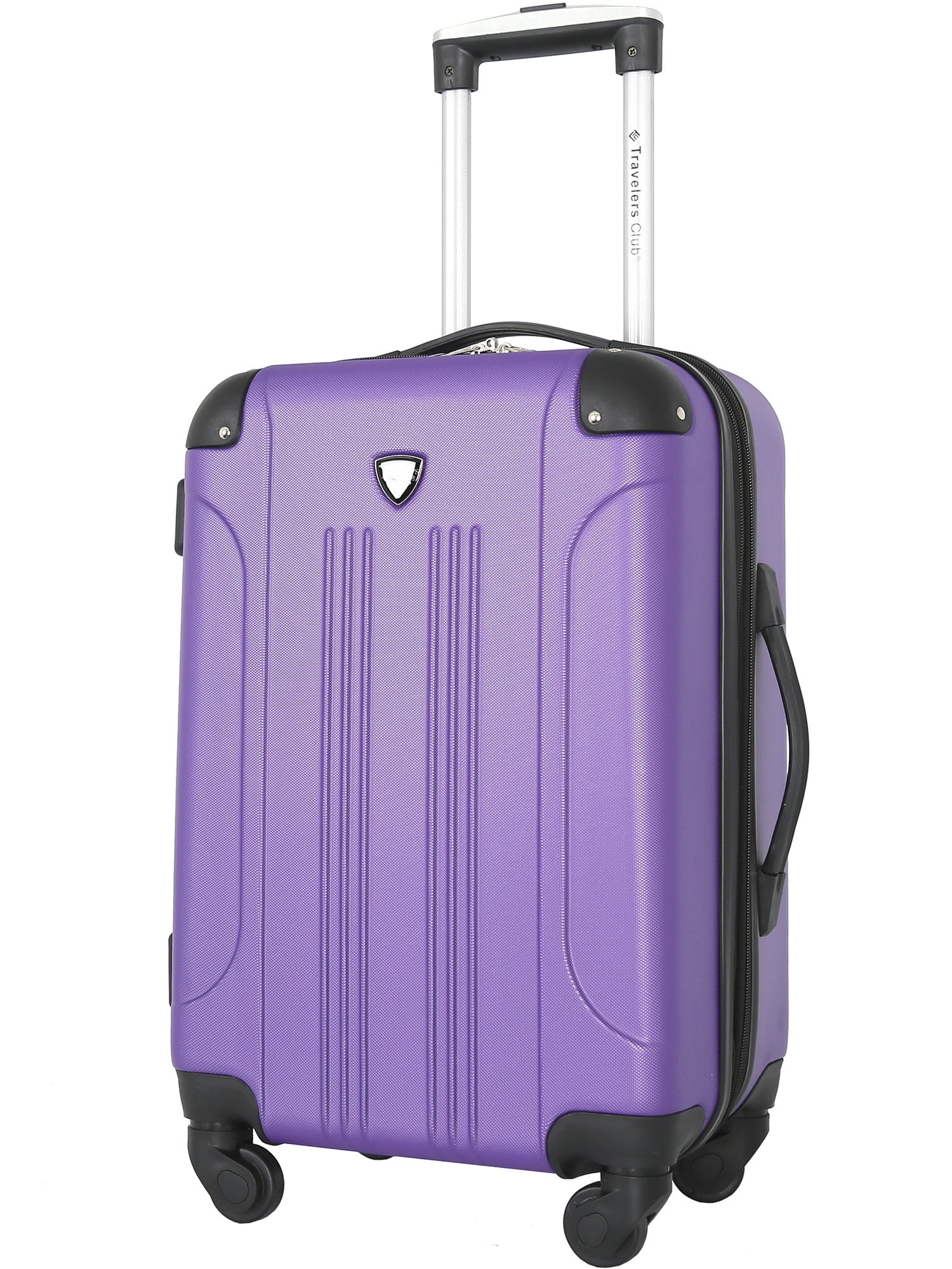 Travelers Club 20" Hard Side Rolling Carry-On Luggage - Purple