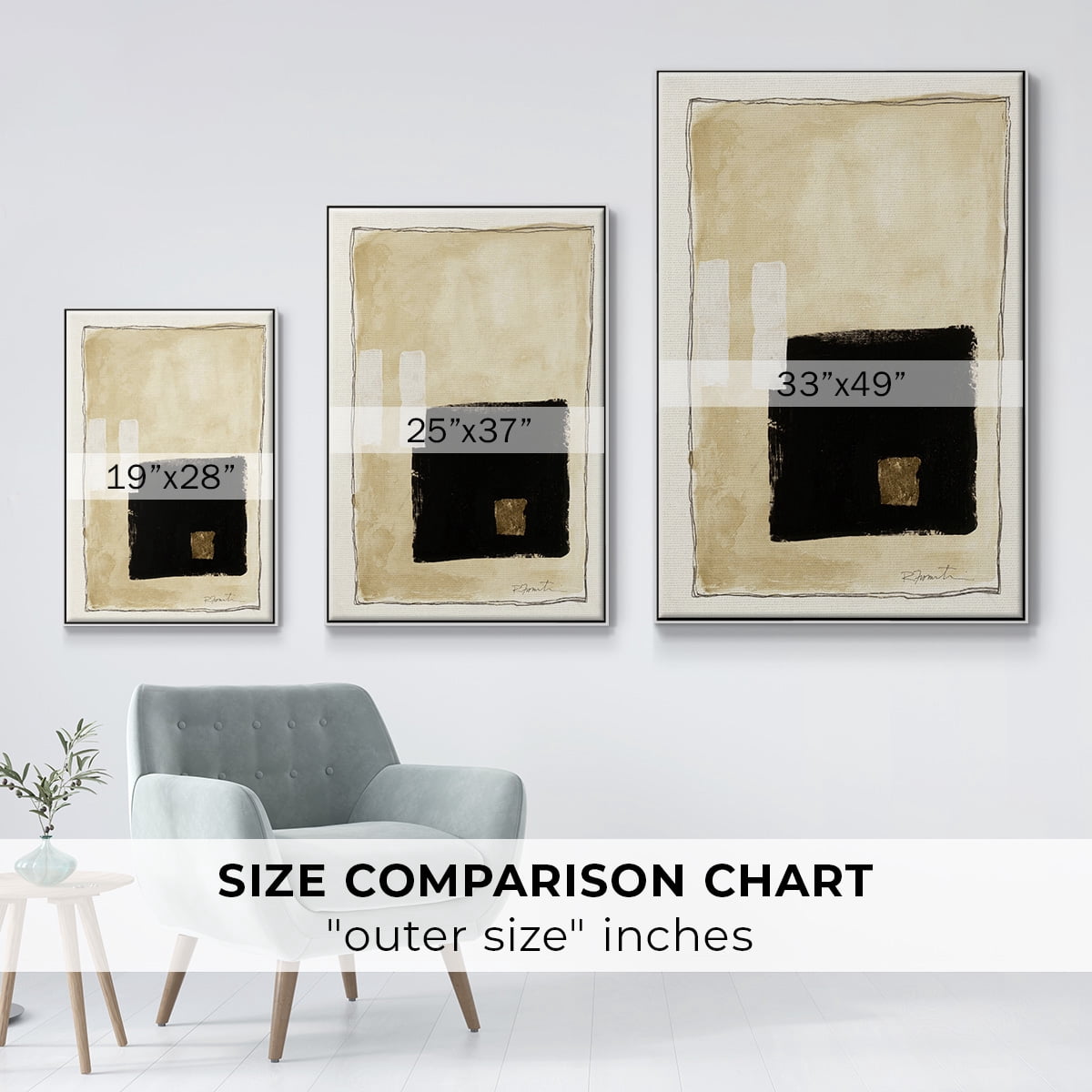 Inner Musing I Framed Premium Gallery Wrapped Canvas - Ready to Hang - 17 x 25 - White Floating Frame
