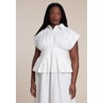 thumbnail image 3 of ELOQUII Women's Plus Size Peplum Poplin Shirt Dress, 3 of 4