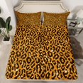 thumbnail image 2 of Feelyou Cheetah Leopard Print Full Size Sheets, Gold Bling Art Bed Sheets, Chic Polka Dot Abstract Sheet Sets, Lightweight Room Decor, 4-Piece, 2 of 7