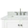 thumbnail image 4 of Ariel Cambridge 43 In. Left Offset Rectangle Single Sink Vanity With Carrara White Marble 0.75 In Countertop In White, 4 of 10