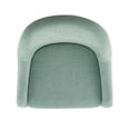 thumbnail image 6 of Linon London Capri Upholstered Steel Leg Swivel Accent Chair in Seafoam Green, 6 of 11